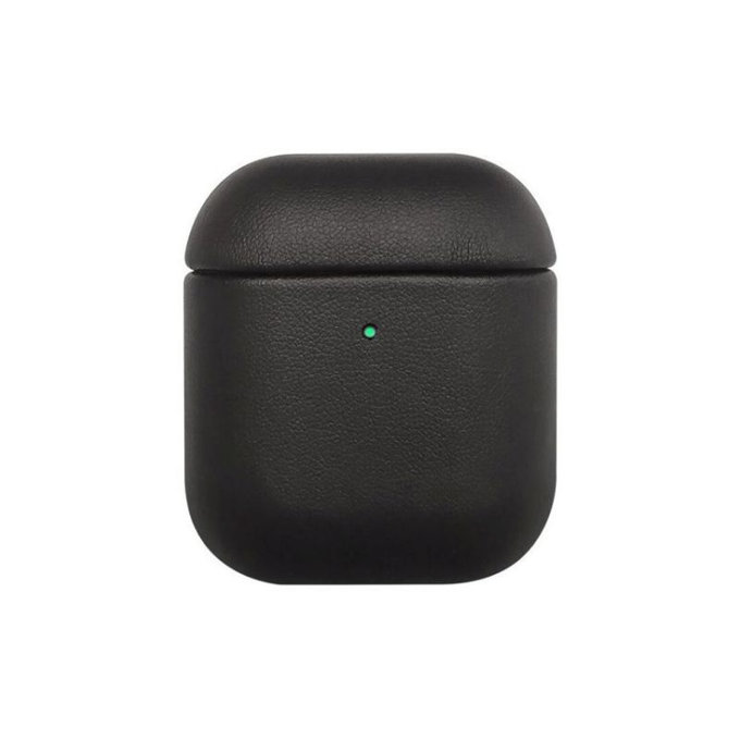 FixPremium - Étui en cuir pour AirPods 1 & 2, noir