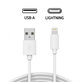 Lightning / USB câble, 1 m, compatible avec Apple, bulk
