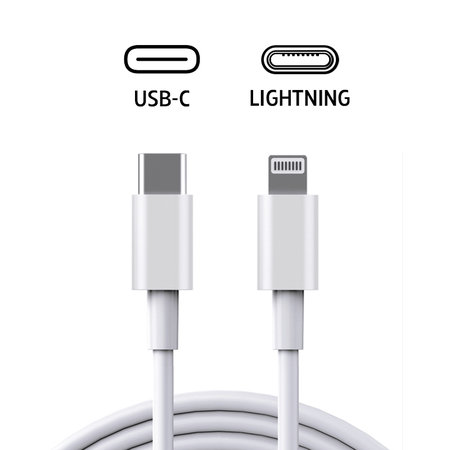 Lightning / USB-C câble, 1 m, compatible avec Apple, bulk