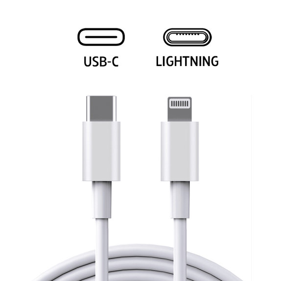 Lightning / USB-C câble, 2 m, compatible avec Apple, bulk
