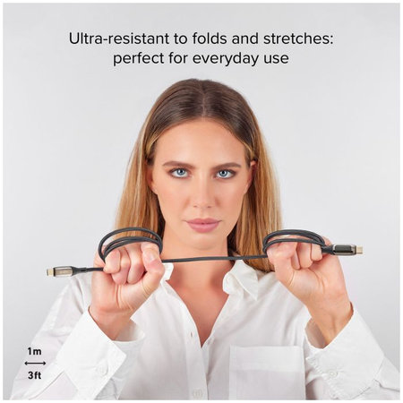 SBS - Câble USB-C / USB-C pour LCD & PowerDelivery 100W (1m), noir