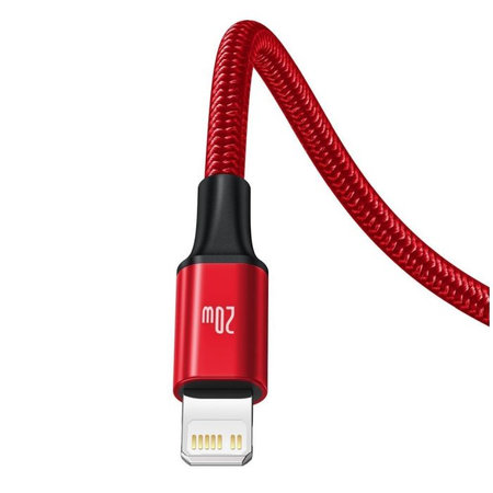 Baseus - Câble - USB-C 3v1 (2x USB-C, Lightning) (1,5m), rouge