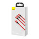 Baseus - Câble - USB-C 3v1 (2x USB-C, Lightning) (1,5m), rouge