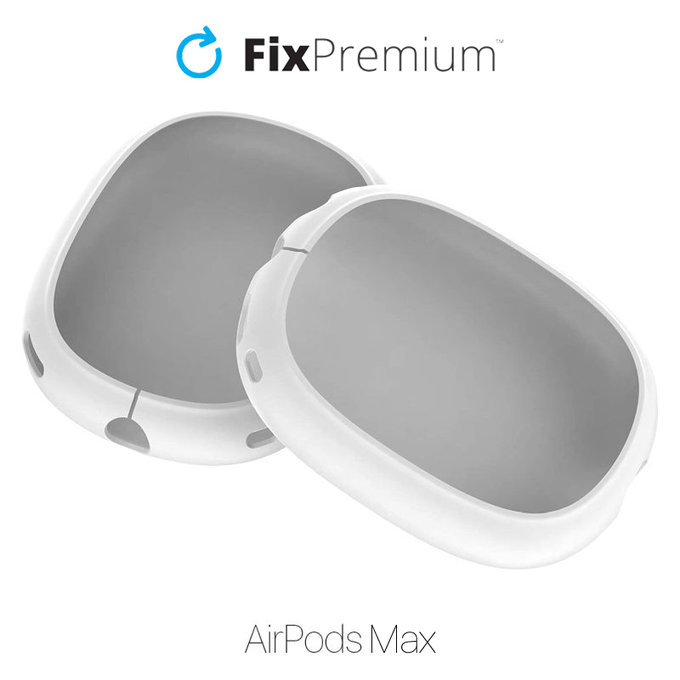 FixPremium - Coques en silicone pour AirPods Max, blanches