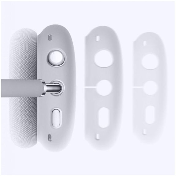 FixPremium - Coques en silicone pour AirPods Max, blanches