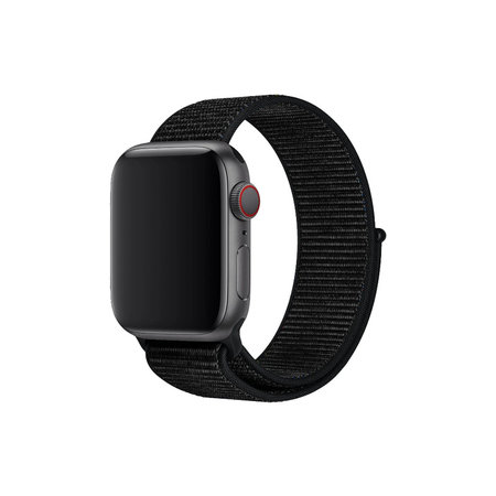 FixPremium - Bracelet en nylon pour Apple Watch (38, 40 et 41 mm), noir