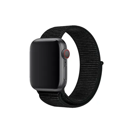 FixPremium - Bracelet en nylon pour Apple Watch (38, 40 et 41 mm), noir
