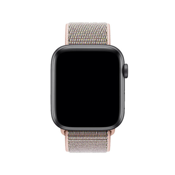 FixPremium - Bracelet en nylon pour Apple Watch (42, 44, 45 et 49 mm), rose
