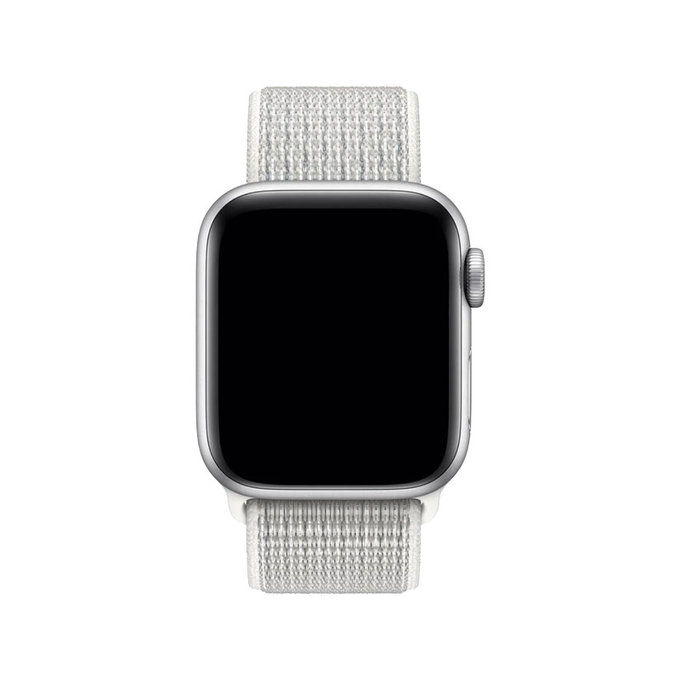 FixPremium - Bracelet en nylon pour Apple Watch (42, 44, 45 et 49 mm), blanc