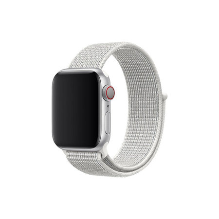 FixPremium - Bracelet en nylon pour Apple Watch (42, 44, 45 et 49 mm), blanc