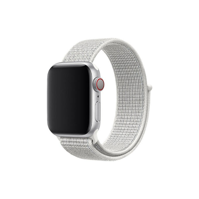 FixPremium - Bracelet en nylon pour Apple Watch (38, 40 et 41 mm), blanc