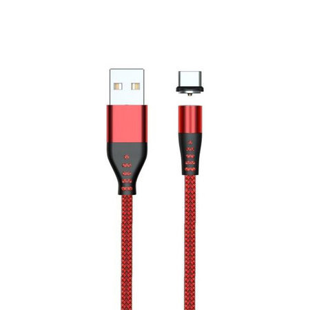 FixPremium - Câble magnétique USB-C / USB (2m), rouge