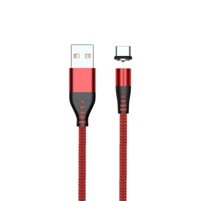 FixPremium - Câble magnétique USB-C / USB (2m), rouge