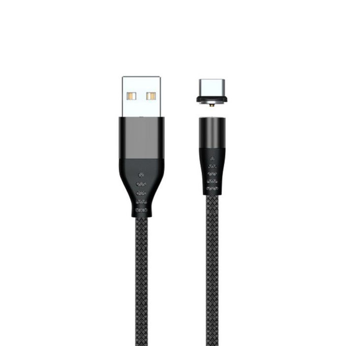 FixPremium - Câble magnétique USB-C / USB (2m), noir