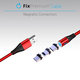 FixPremium - Câble magnétique Lightning / USB (2m), rouge