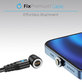 FixPremium - Câble magnétique USB-C / USB (1m), noir