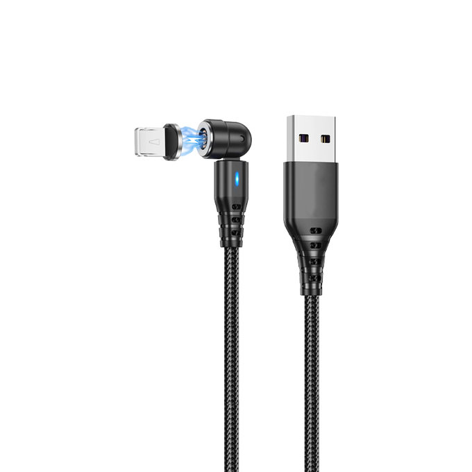 FixPremium - Câble magnétique Lightning / USB (1m), noir