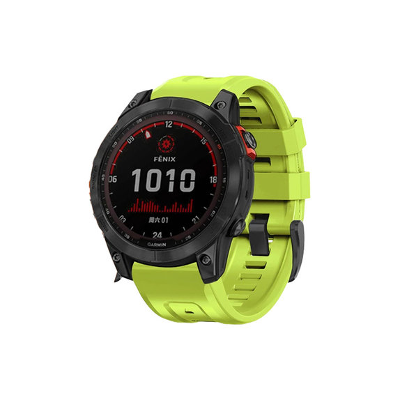 FixPremium - Bracelet en silicone pour Garmin (QuickFit 22 mm), vert