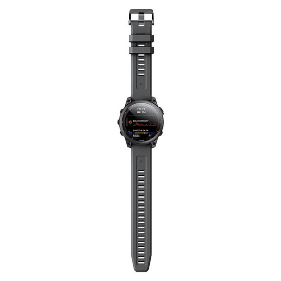 FixPremium - Bracelet en silicone pour Garmin (QuickFit 22 mm), noir