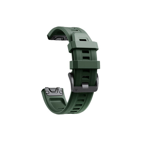 FixPremium - Bracelet en silicone pour Garmin (QuickFit 26 mm), vert foncé