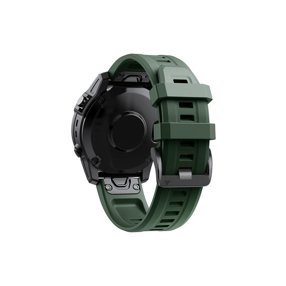 FixPremium - Bracelet en silicone pour Garmin (QuickFit 26 mm), vert foncé