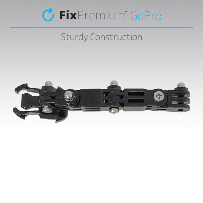 FixPremium - Support à 3 bras pour GoPro, noir
