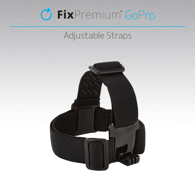 FixPremium - Support de tête pour GoPro, noir