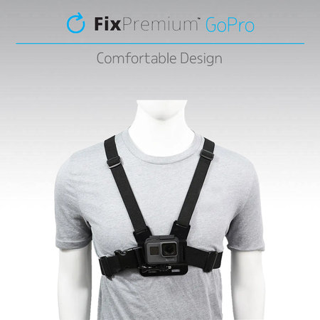 FixPremium - Support de corps pour GoPro, noir