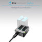 FixPremium - Station de charge pour 2 batteries GoPro (Hero (2018)/Hero 5/Hero 6/Hero 7/Hero 8), noir