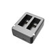 FixPremium - Station de charge pour 2 batteries GoPro (Hero (2018)/Hero 5/Hero 6/Hero 7/Hero 8), noir