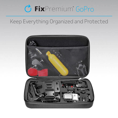 FixPremium - Étui pour GoPro et accessoires (taille L), noir