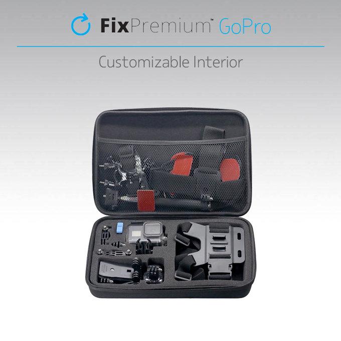 FixPremium - Étui pour GoPro et accessoires (taille L), noir