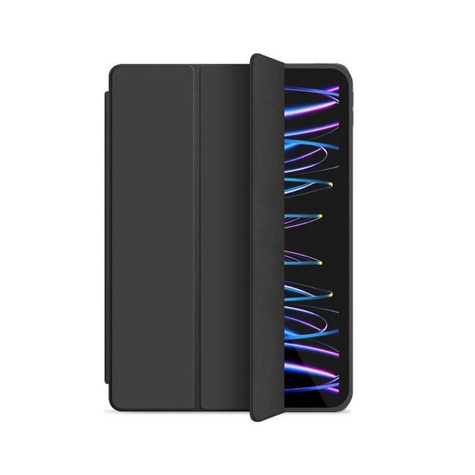 FixPremium - Étui à rabat en silicone pour iPad Pro 11" (3e, 4e génération), noir
