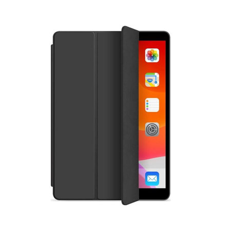 FixPremium - Étui à rabat en silicone pour iPad 10.2 (7e, 8e, 9e génération), noir