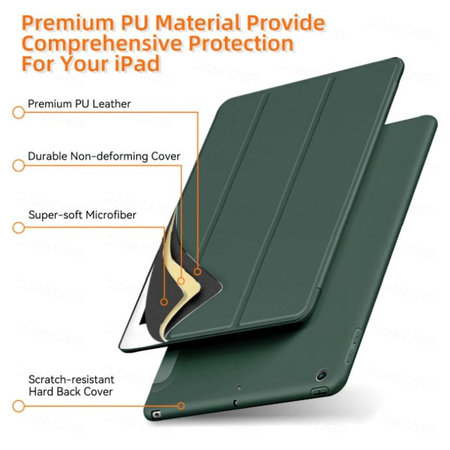 FixPremium - Étui à rabat en silicone pour iPad Pro 12,9" (4e, 5e génération), vert
