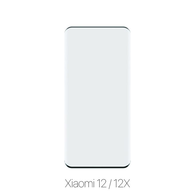 FixPremium FullCover Glass - Verre trempé 3D pour Xiaomi 12 & 12X, noir