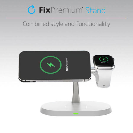 FixPremium - Support MagSafe 3en1 pour iPhone, Apple Watch et AirPods, noir