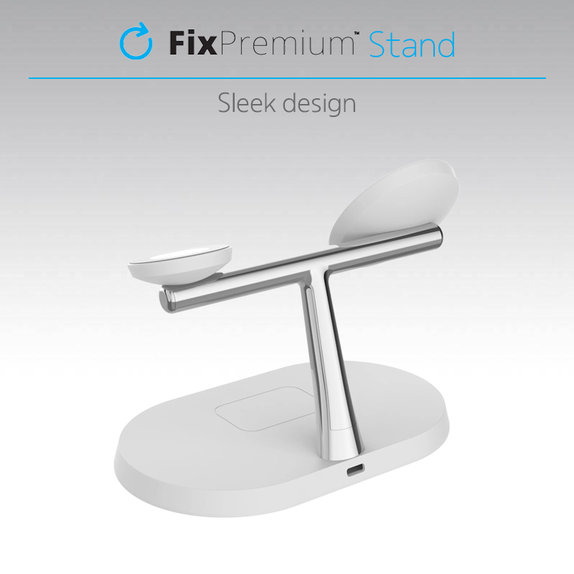 FixPremium - Support MagSafe 3en1 pour iPhone, Apple Watch et AirPods, noir