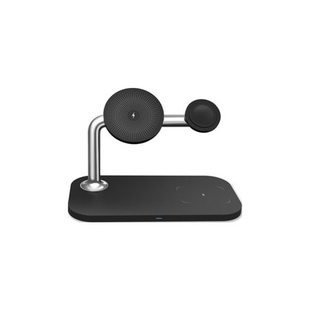 FixPremium - Support MagSafe 3en1 pour iPhone, Apple Watch et AirPods, noir