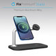 FixPremium - Support MagSafe 3en1 pour iPhone, Apple Watch et AirPods, blanc
