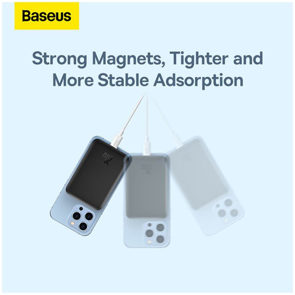 Baseus - MagSafe PowerBank 6000 mAh, noir