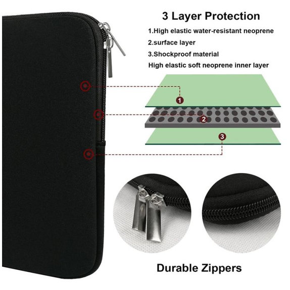 FixPremium - Étui pour ordinateur portable 13", noir