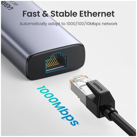 UGREEN - Hub USB-C 6v1, gris