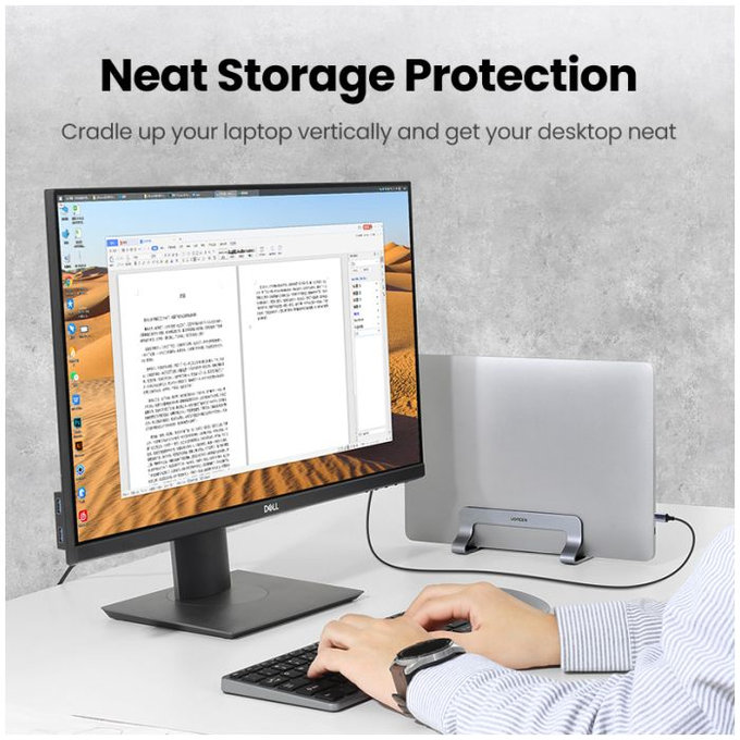 UGREEN - Support pour ordinateur portable, gris