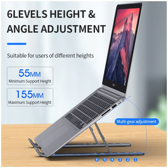 UGREEN - Support pour ordinateur portable, argent