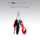 FixPremium - Porte-clés en silicone pour AirTag, noir