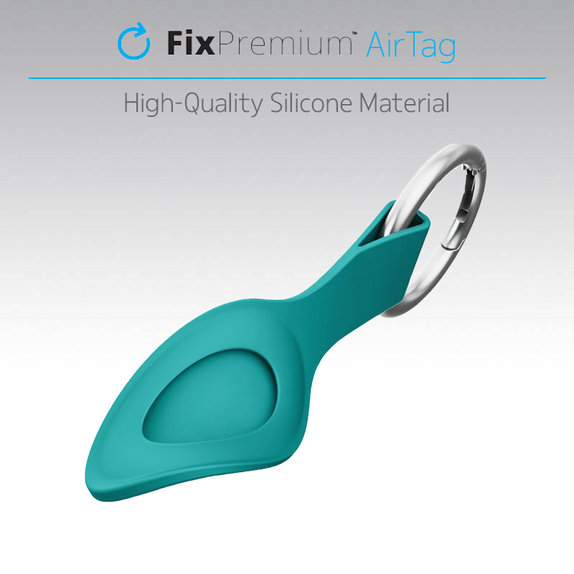 FixPremium - Porte-clés en silicone pour AirTag, noir
