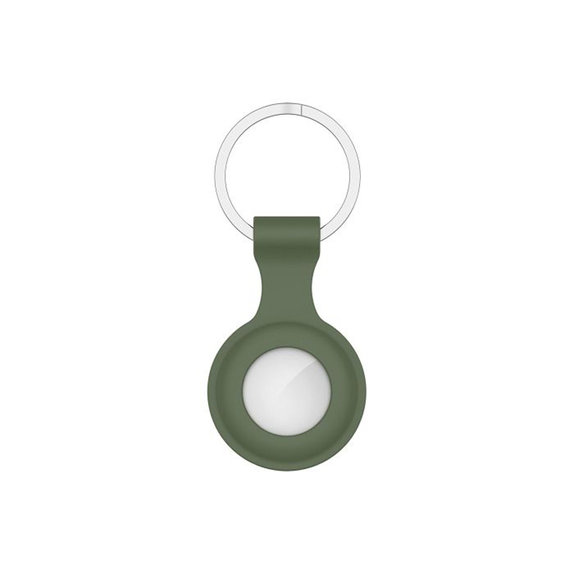 FixPremium - Porte-clés en silicone pour AirTag, vert foncé