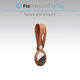 FixPremium - Porte-clés en cuir pour AirTag, marron