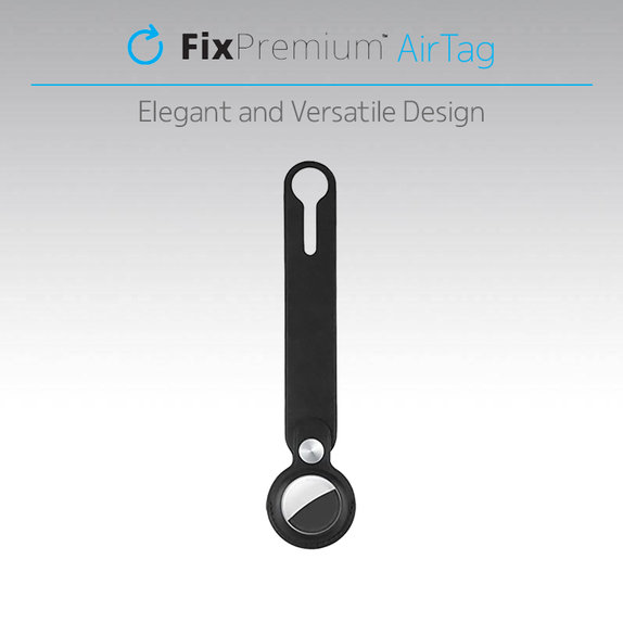 FixPremium - Porte-clés en cuir pour AirTag, bleu